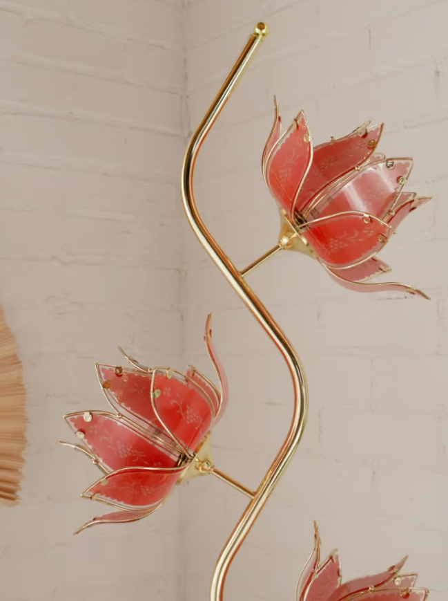 Pre Order: Pink Lotus Flower Floor Lamp