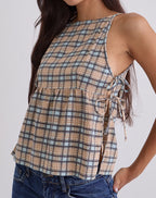 Sienna Tie-Side Top - Pastel Blue
