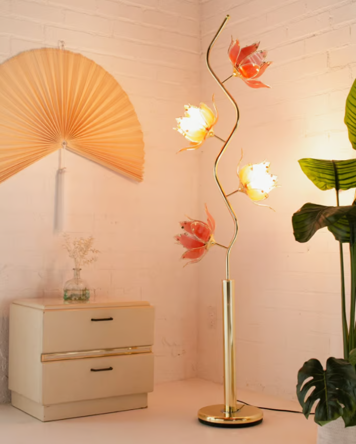 Pre Order: Pink Lotus Flower Floor Lamp