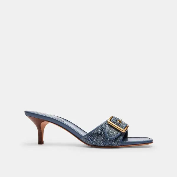 COACH - Margot Embellished Crystal Signature Sandal - Denim Multi