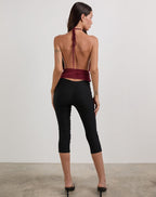 Allure Halter Top - Maroon