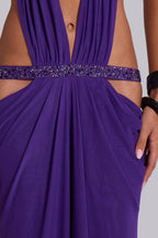 6AM Cut Out Maxi Dress - Purple