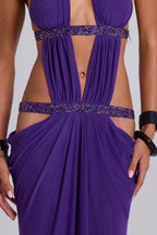 6AM Cut Out Maxi Dress - Purple