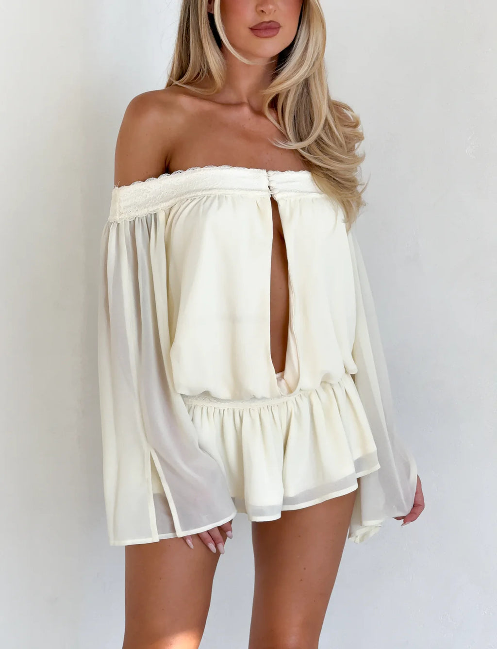 Mills Playsuit - Ivory