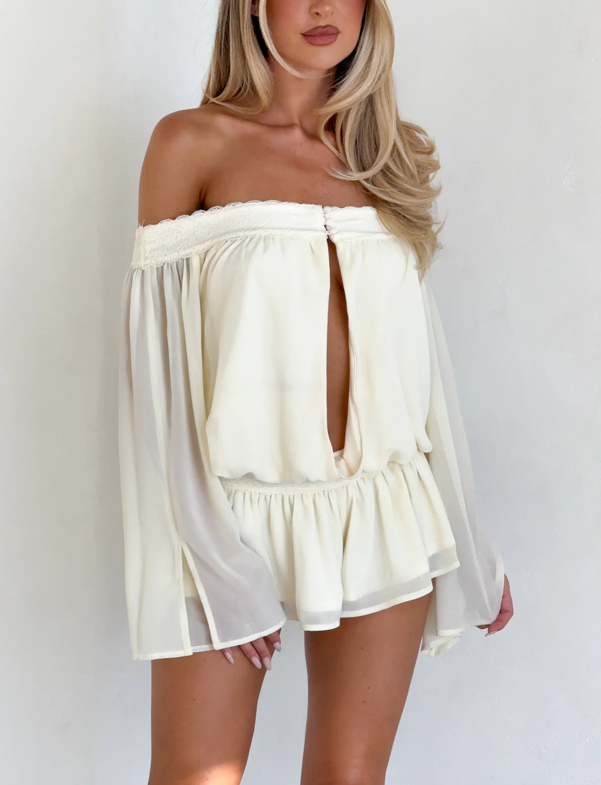 Mills Playsuit - Ivory
