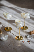 Conch Shell Cocktail Glass: Gold