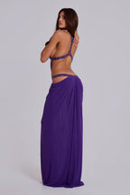 6AM Cut Out Maxi Dress - Purple