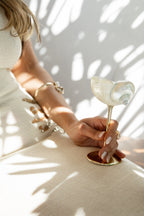 Conch Shell Cocktail Glass: Gold