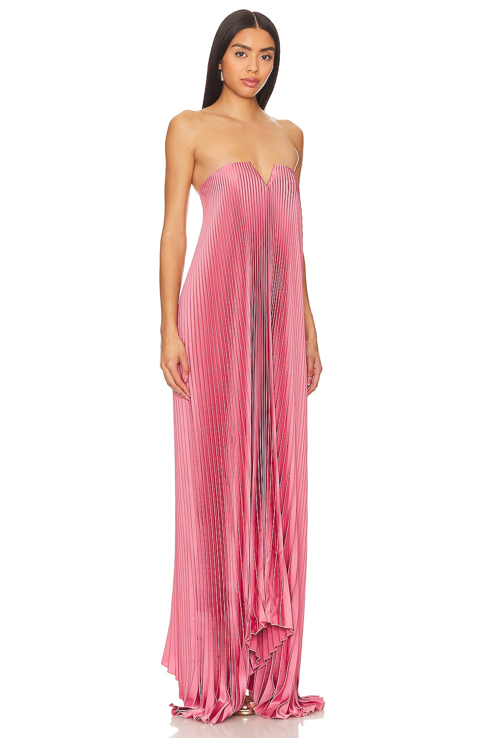 L’Idee Black Tie Gown Fully Pleated - Pink