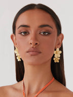 Lola Love Flower Earrings - Gold