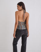 Brienna Shimmer Top - Earth