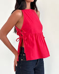 Sienna Tie-Side Top - Red