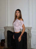 Jaz Lace Top - Pink