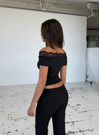 Rowan Lace Top - Black