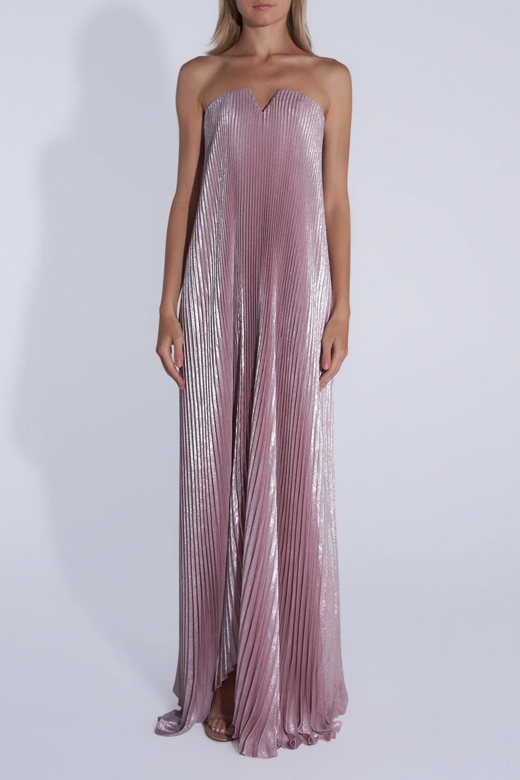 L’Idee Black Tie Gown Fully Pleated - Blush