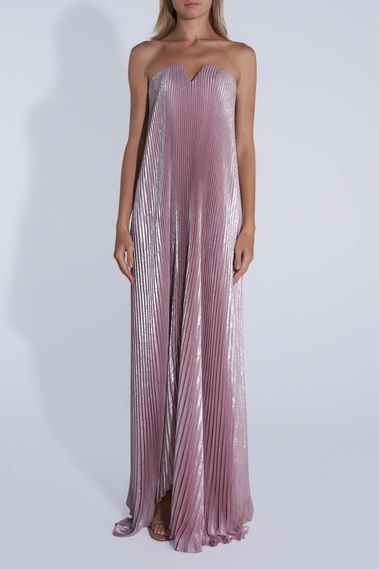 L’Idee Black Tie Gown Fully Pleated - Blush