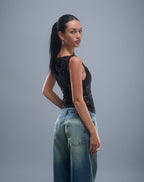 Esme Sequin Top - Black