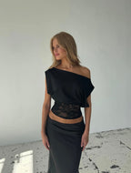 Ailee Lace Top - Black