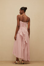 Amur Lorelie Halter Gown - Pink