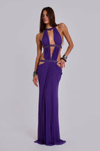 6AM Cut Out Maxi Dress - Purple
