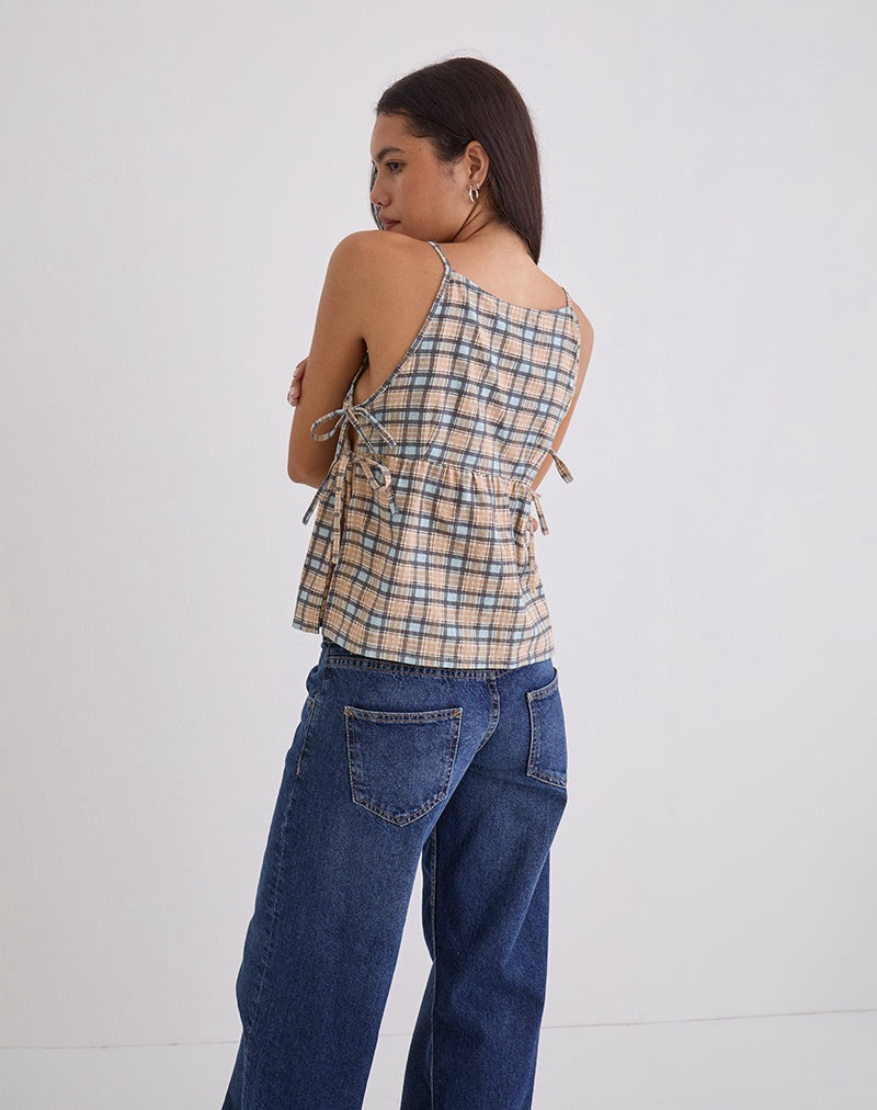 Sienna Tie-Side Top - Pastel Blue