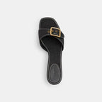 COACH - Margot Sandal in Signature Jacquard With Kitten Heel - Black