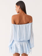 Blair Balloon Sleeve Mini Dress - Blue