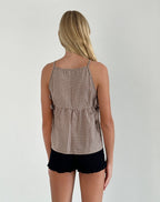 Sienna Tie-Side Top - Brown