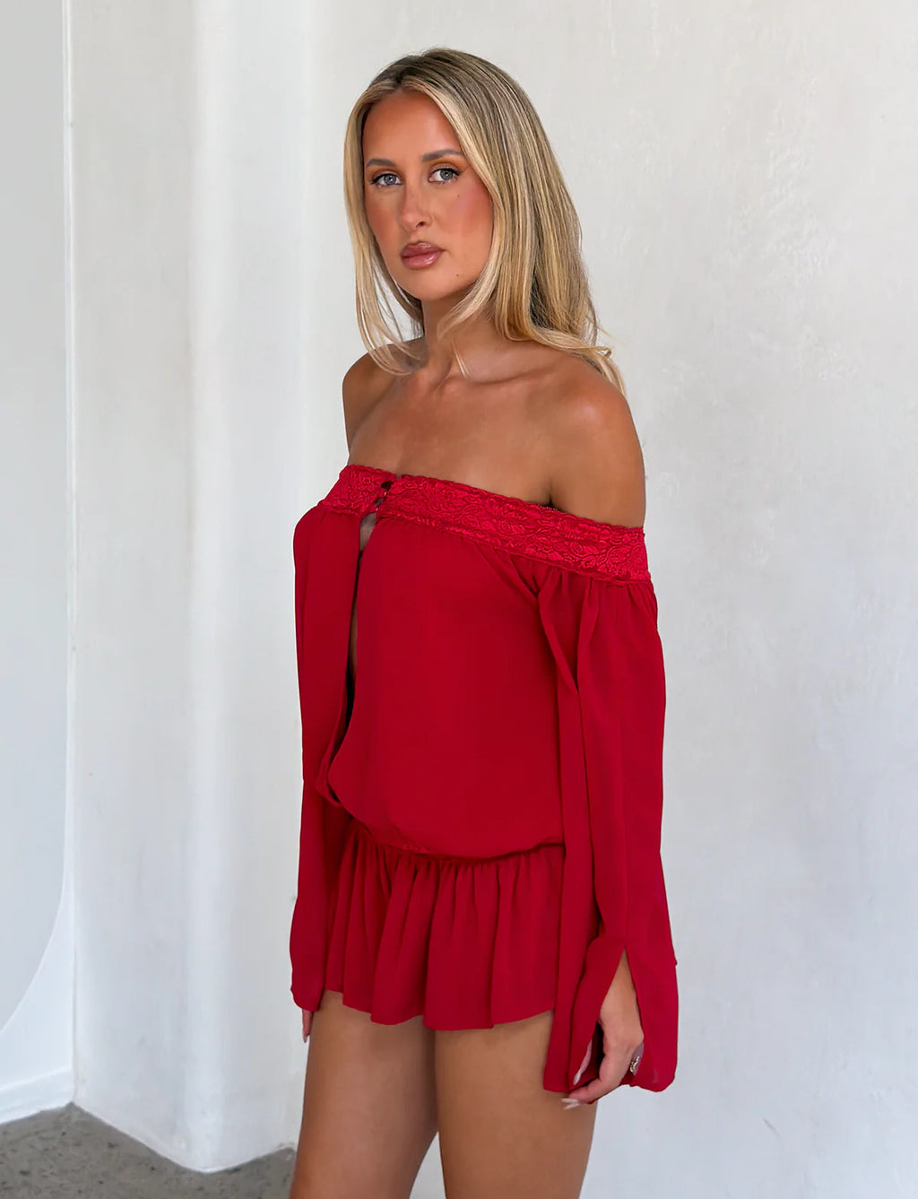 Mills Playsuit - Red