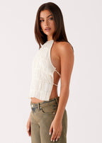 Valentina Halter Top - White
