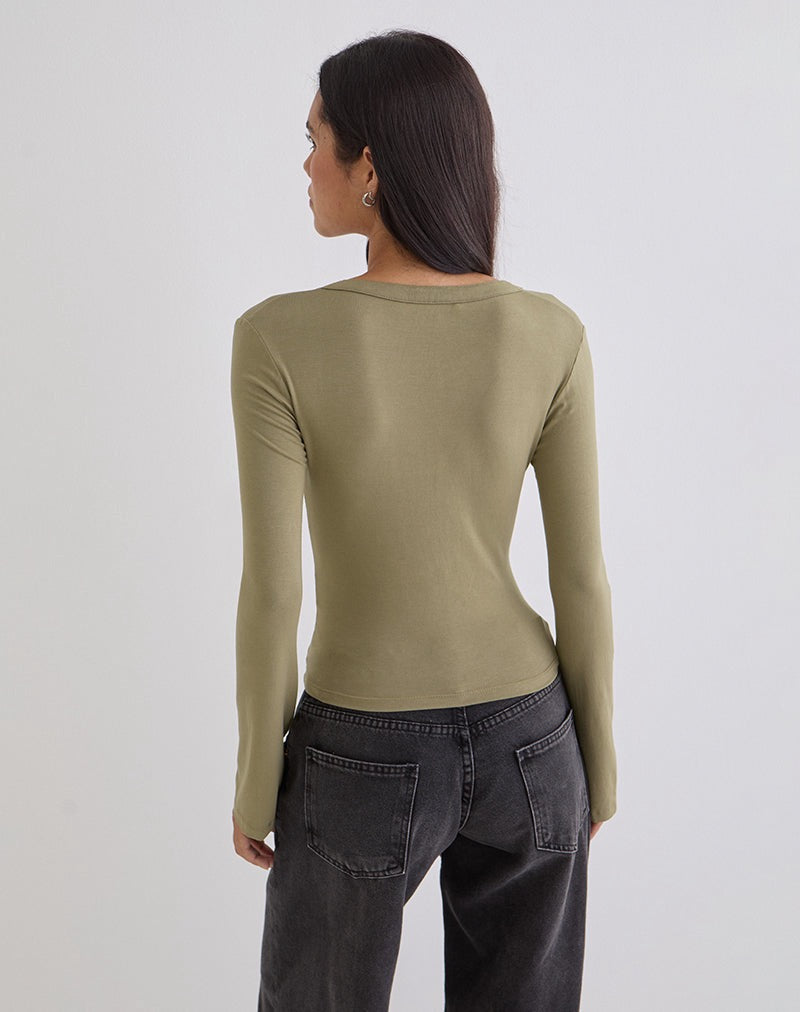 Maeve Long Sleeve Top - Pastel Green