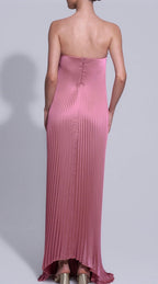 L’Idee Black Tie Gown Fully Pleated - Pink