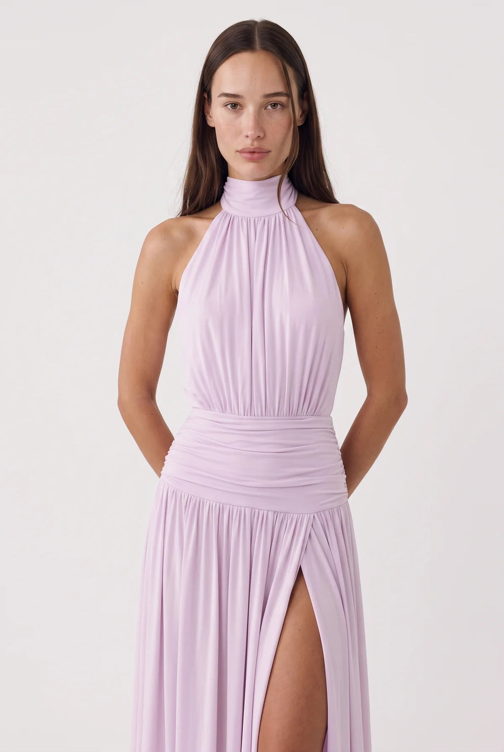 Beverly Hills Halterneck Maxi Dress - Blush