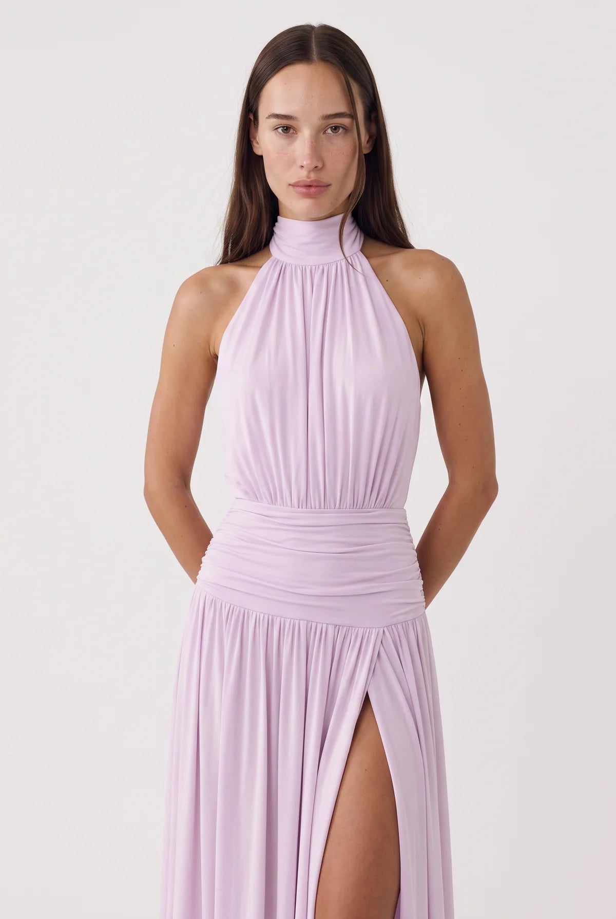 Beverly Hills Halterneck Maxi Dress - Blush