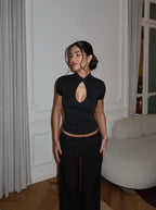 Crystal Clear Top - Black