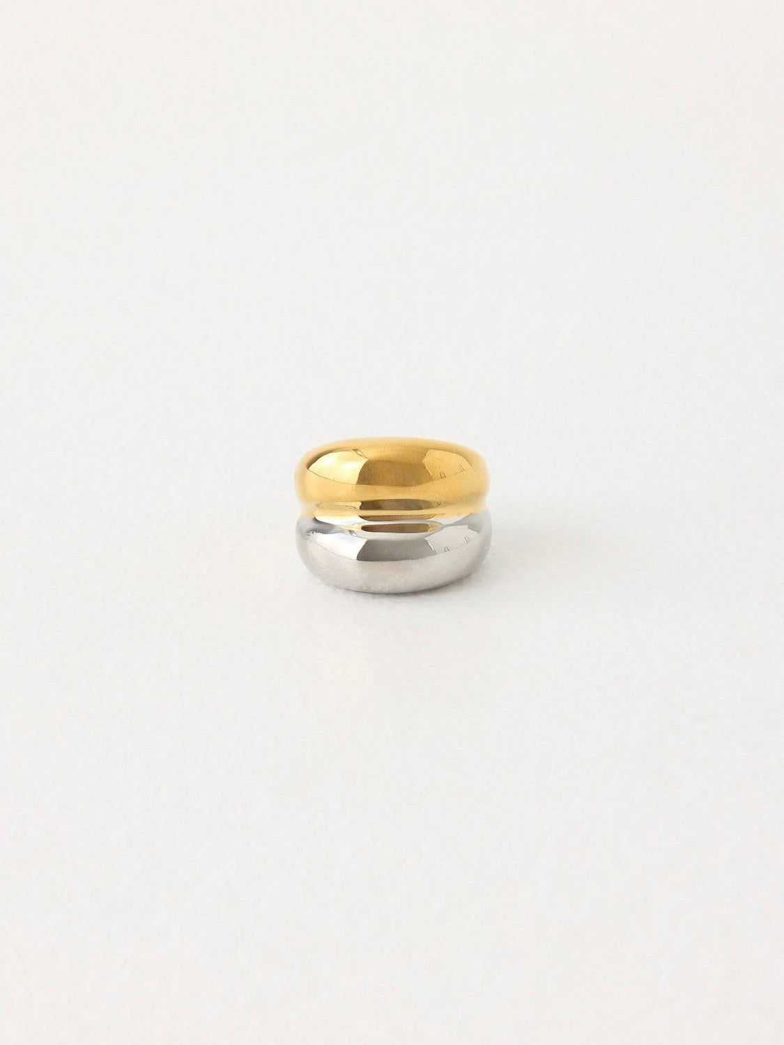 Hushed Tone Duel Tone Ring - Gold/Silver