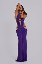 6AM Cut Out Maxi Dress - Purple