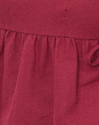Sienna Tie-Side Top - Maroon