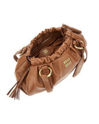 Miu Miu Joie Nappa Leather Shoulder Bag - Light Brown