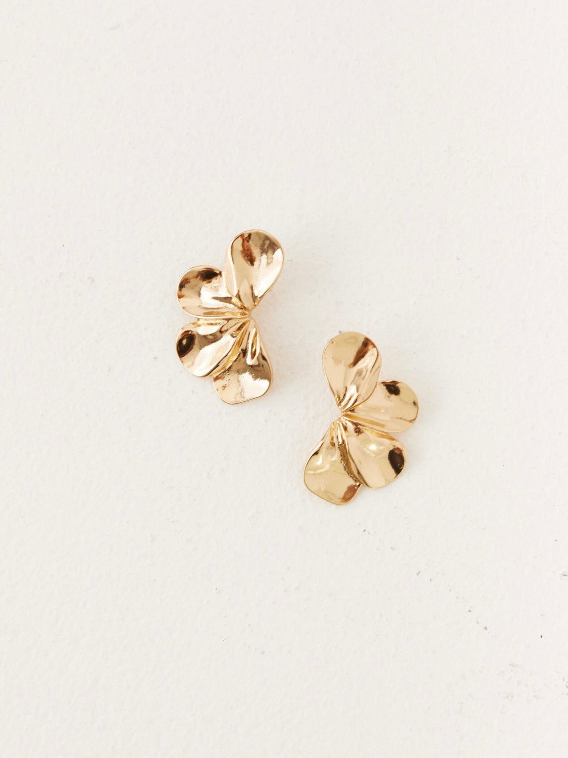 Caspian Flower Earrings - Gold