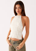 Valentina Halter Top - White