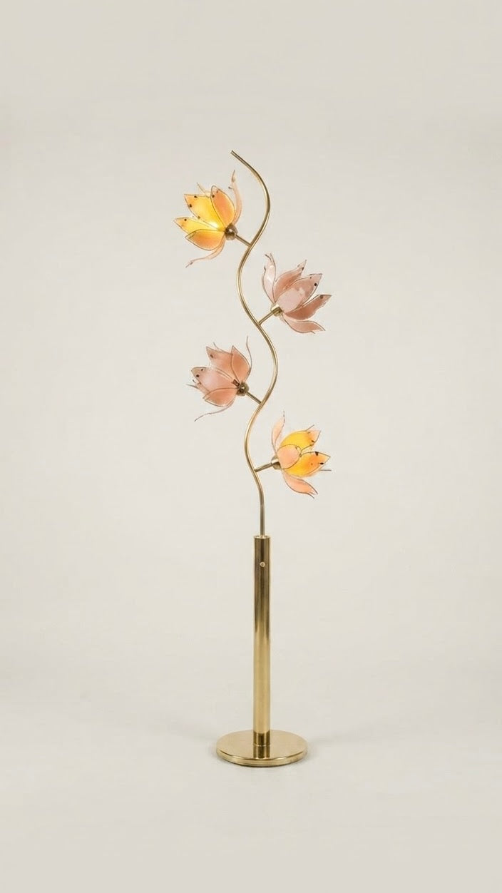 Lotus Flower Floor Lamp - Pink