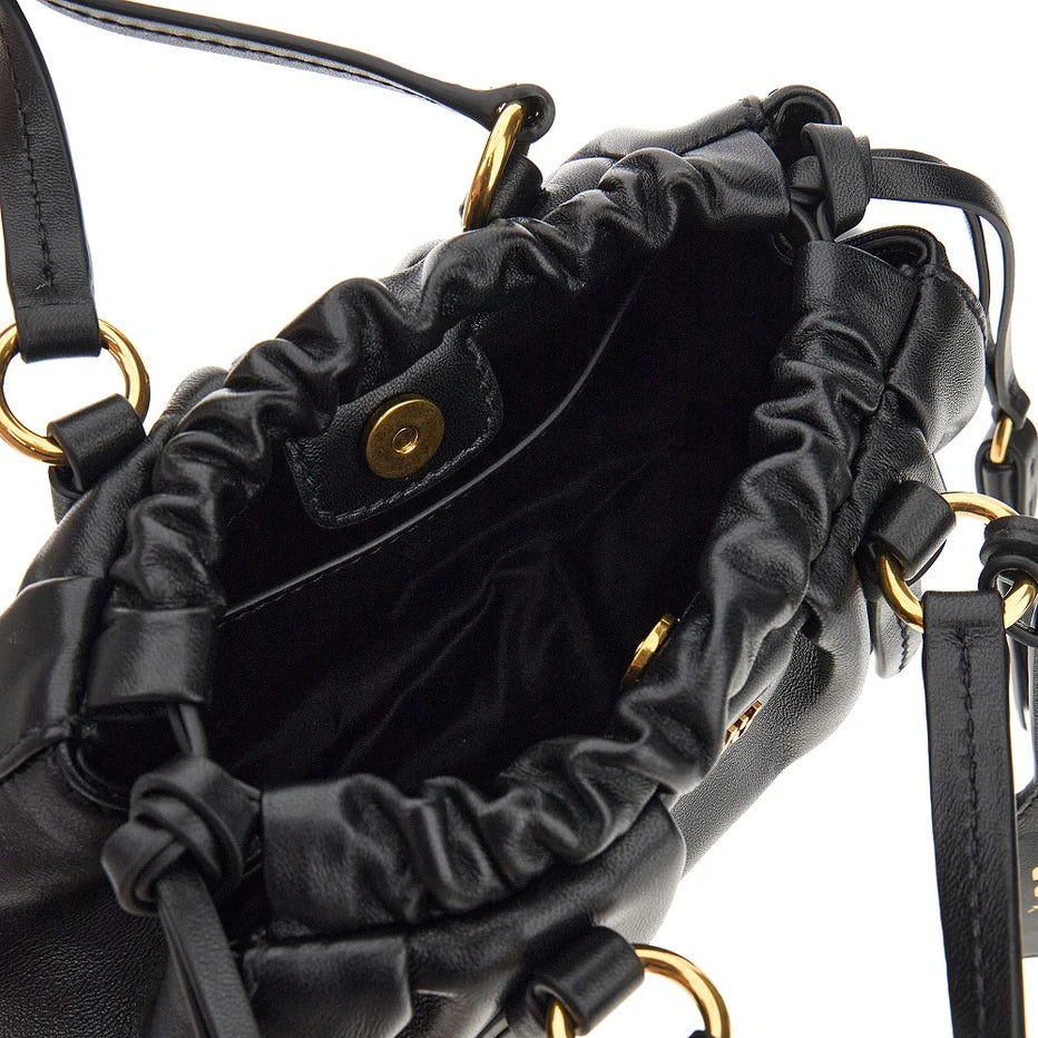 Miu Miu Joie Nappa Leather Shoulder Bag - Black