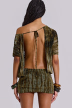Siren Backless Mini Dress - Croc