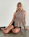 Sienna Tie-Side Top - Brown