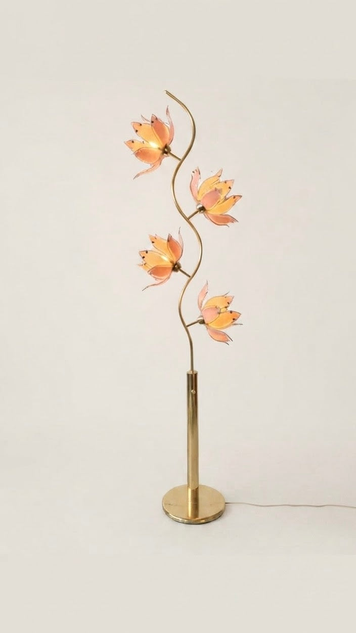Lotus Flower Floor Lamp - Pink