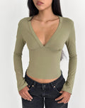 Maeve Long Sleeve Top - Pastel Green