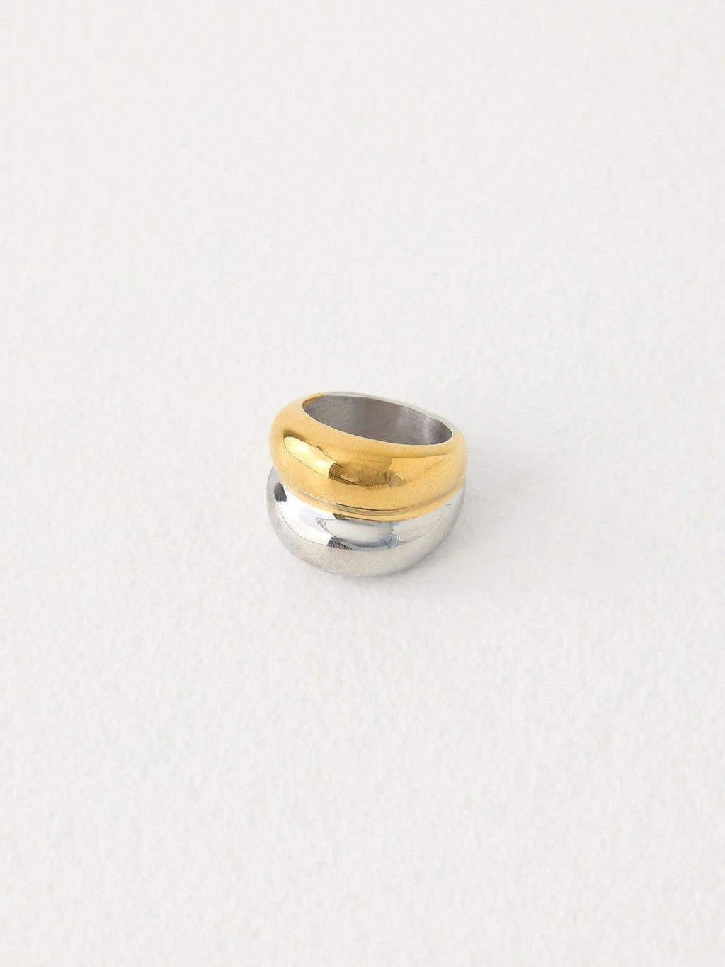 Hushed Tone Duel Tone Ring - Gold/Silver
