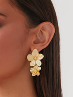 Lola Love Flower Earrings - Gold
