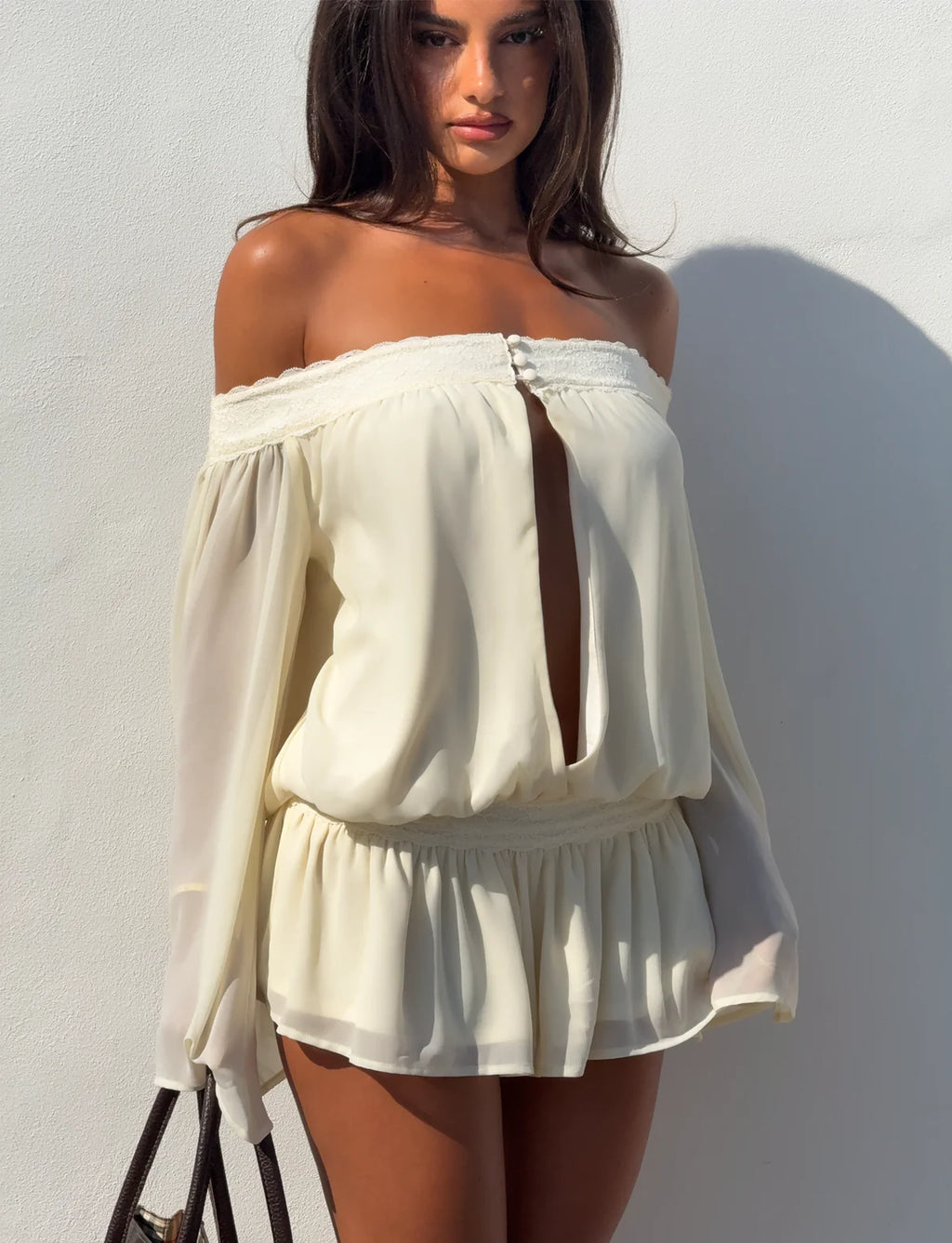 Mills Playsuit - Ivory